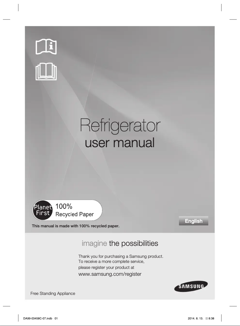 Page 1 of the manual User Manual Samsung RL-46 RECSW