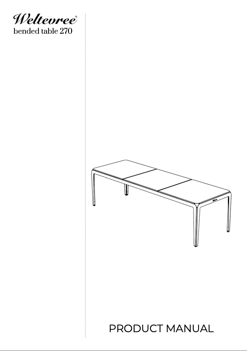 Page 1 de la notice Manuel utilisateur Weltevree Bended table 270