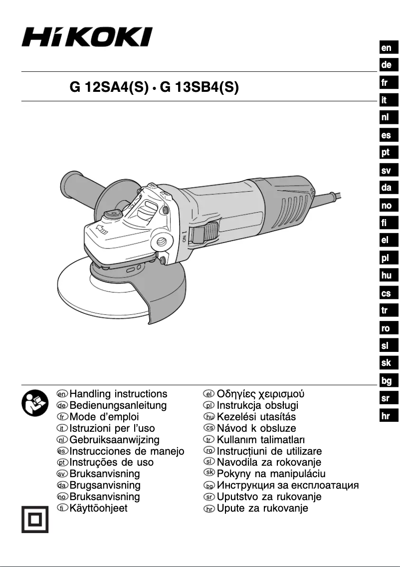 Page 1 of the manual User Manual HiKOKI G13SB4