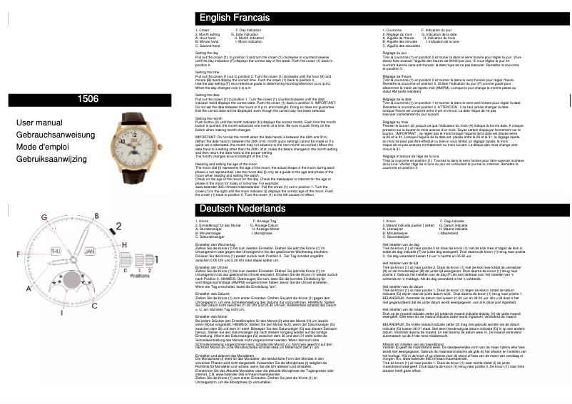First page image of the manual for 1506