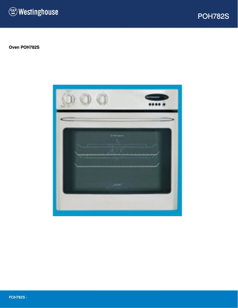 First page image of the manual for POH782S