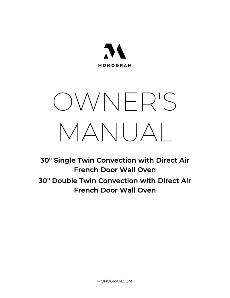 Page 1 of the manual User Manual Monogram ZTSX1FPSNSS
