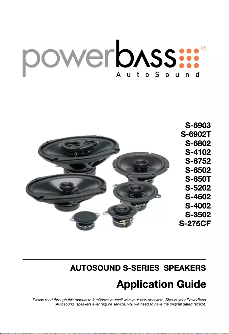 Page 1 of the manual User Manual PowerBass AutoSound S-650T