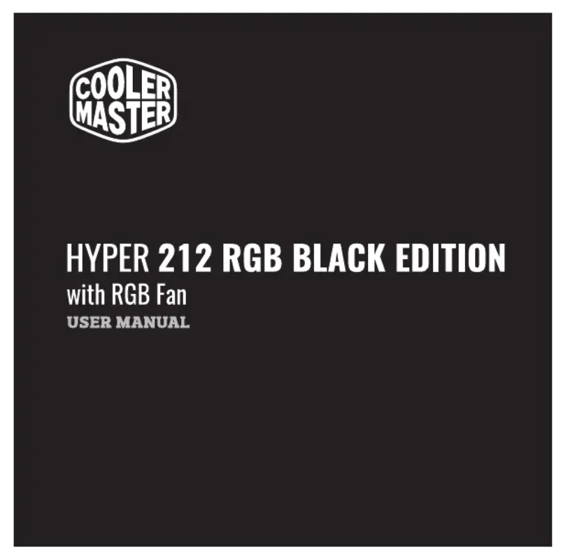 Page 1 of the manual User Manual Cooler Master Hyper 212 RGB Black Edition