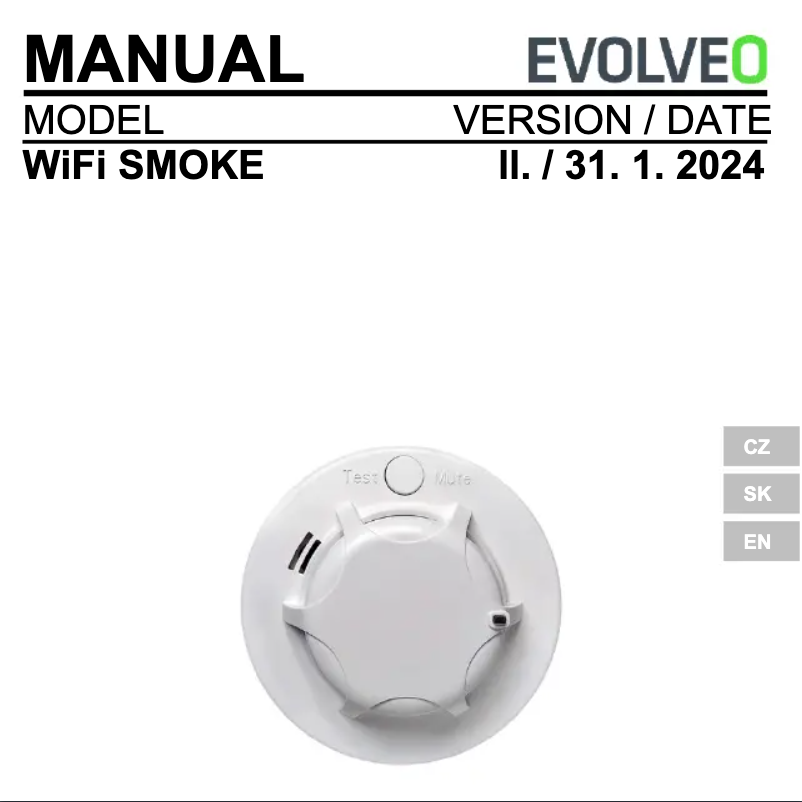 First page image of the manual for WiFi SMOKE