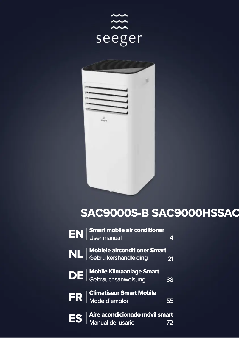 First page image of the manual for SAC9000S