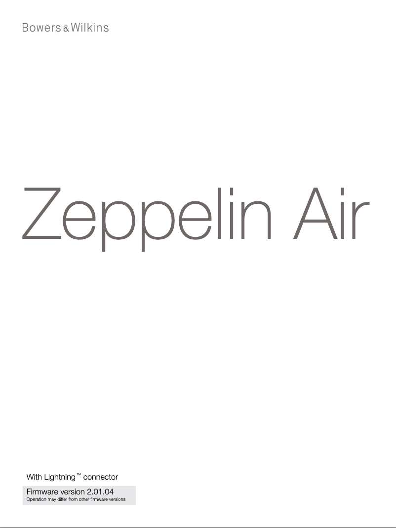 First page image of the manual for Zeppelin Air Lightning