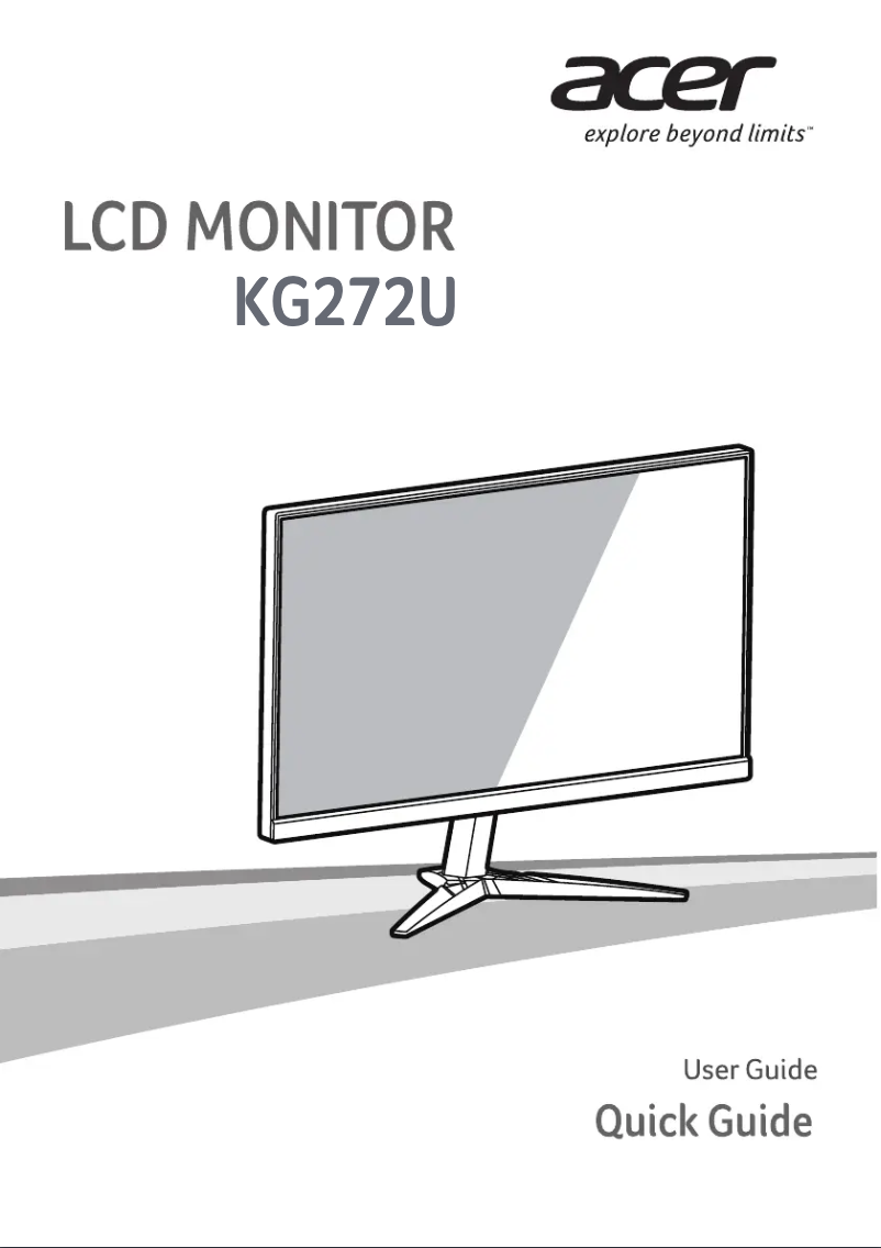 First page image of the manual for KG272U
