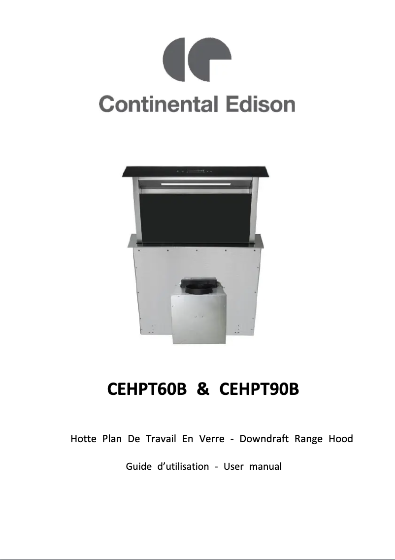 Page 1 of the manual User Manual Continental Edison CEHPT60B
