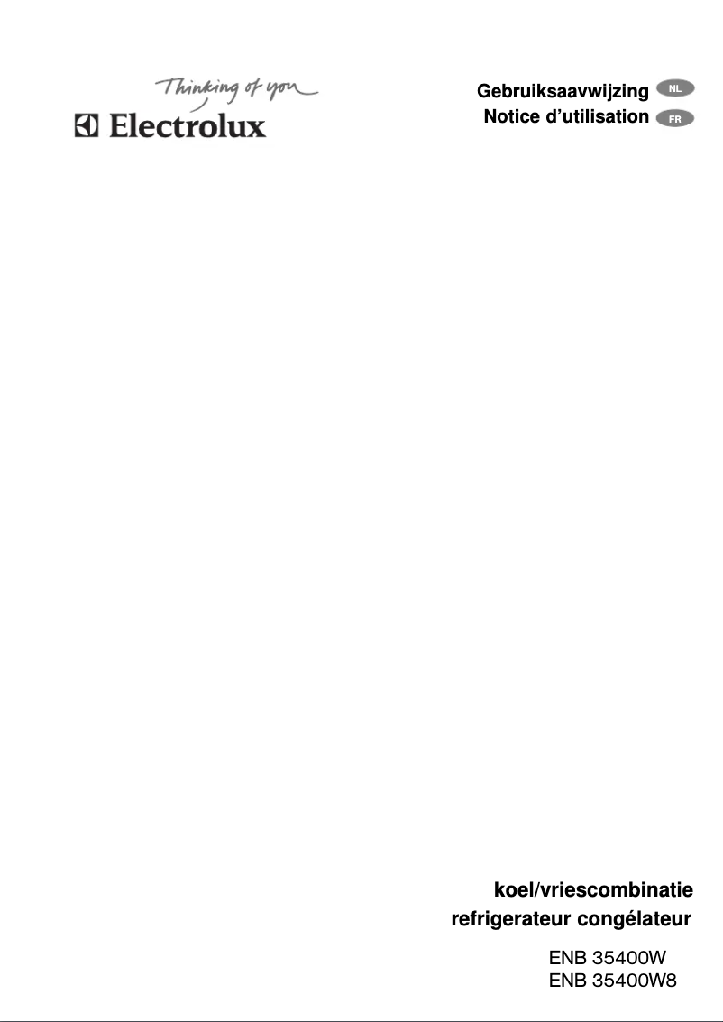 Page 1 of the manual User Manual Electrolux ENB 35400 W