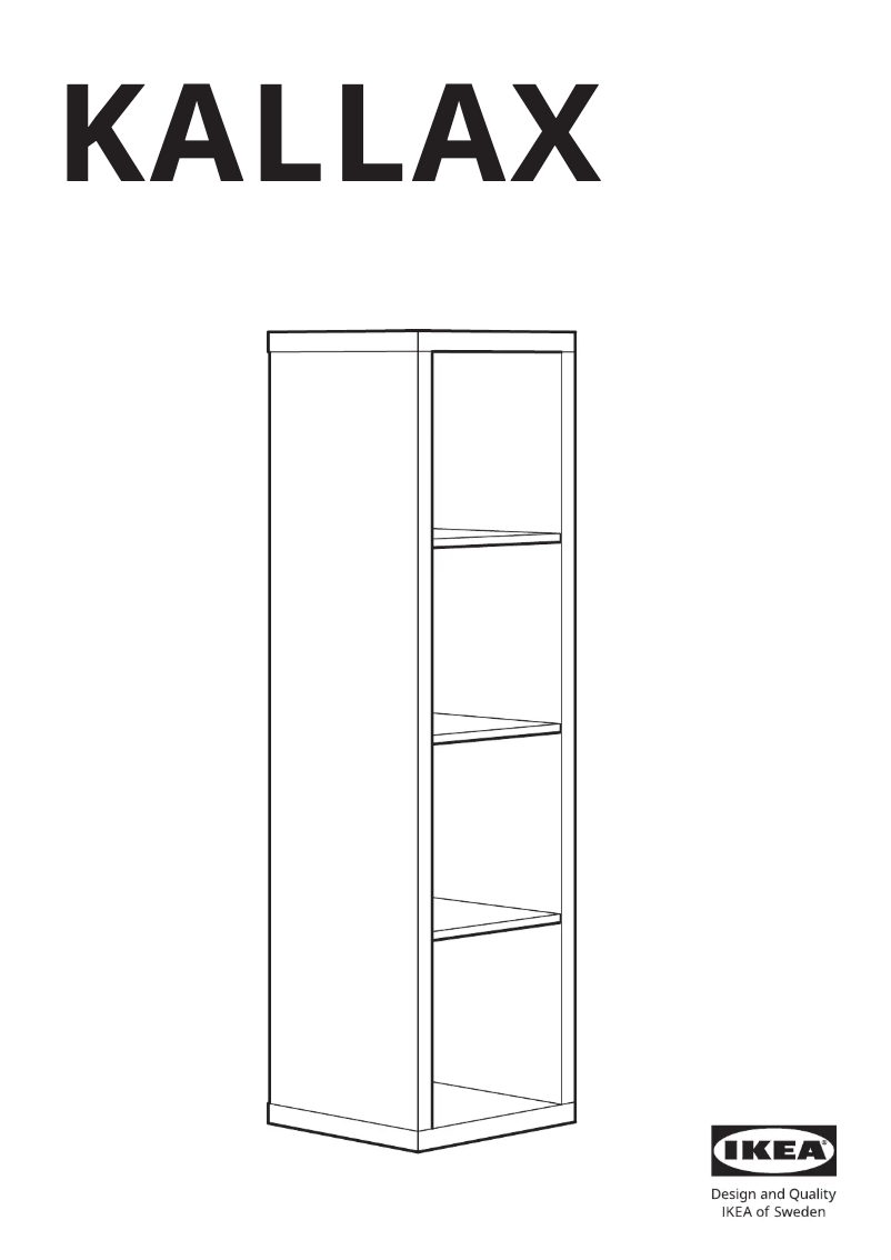 Page 1 of the manual User Manual Ikea KALLAX 103.629.20