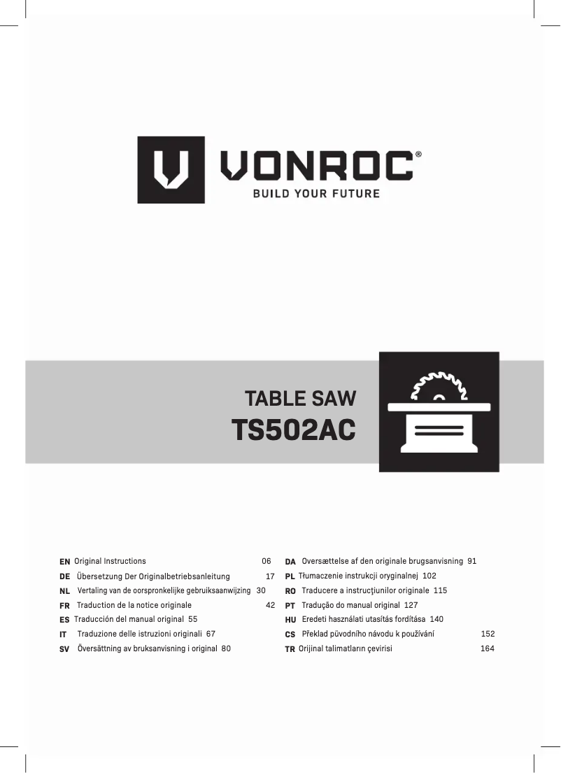 Page 1 of the manual User Manual Vonroc TS502AC