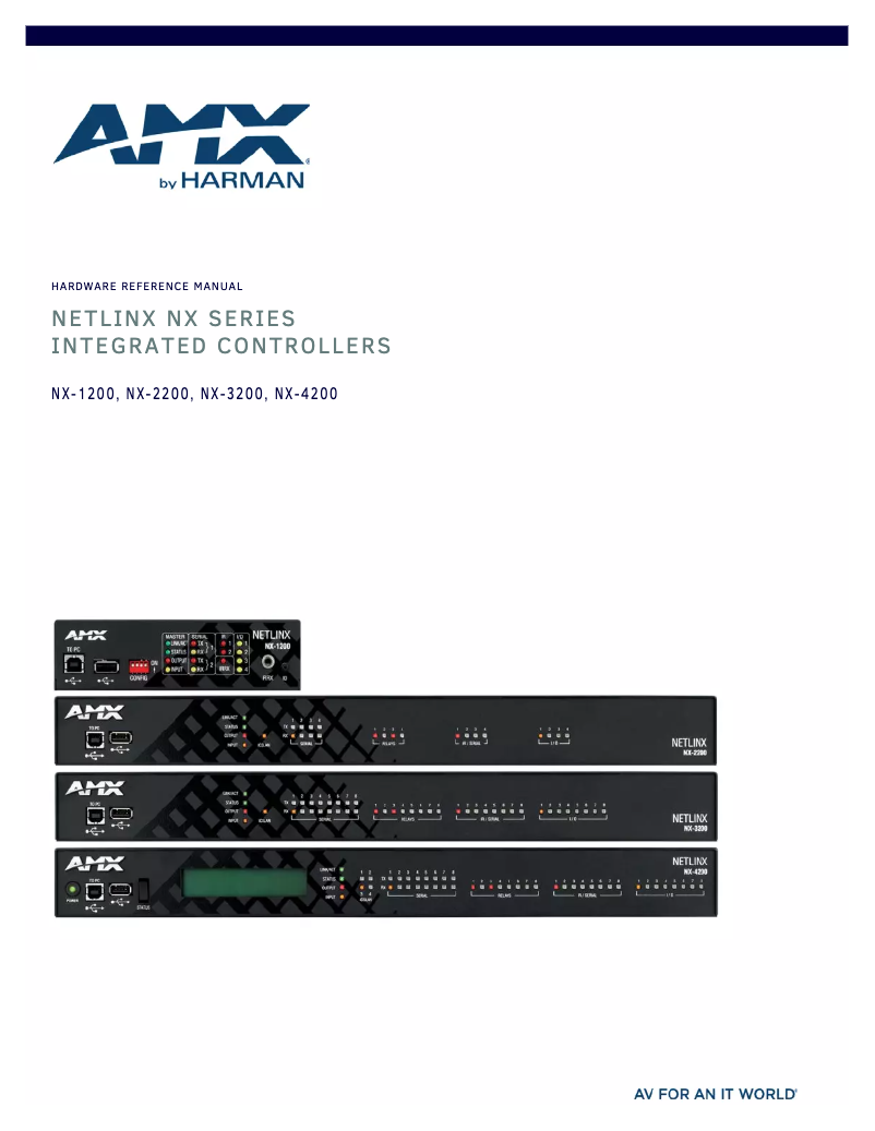 First page image of the manual for NetLinx NX-2200