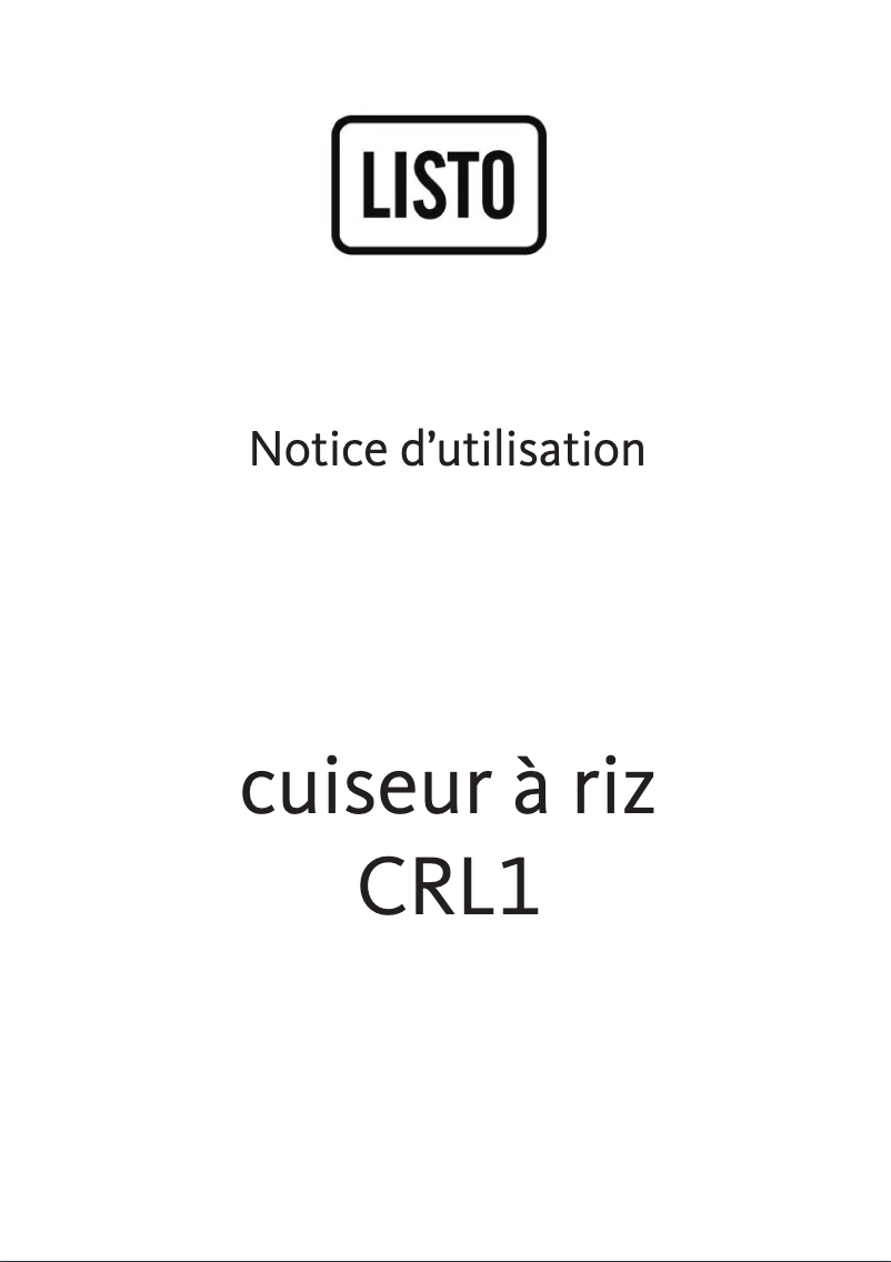 Page 1 of the manual User Manual Listo CR L1