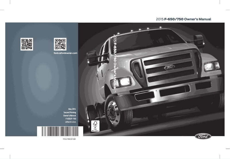 Page 1 of the manual User Manual Ford F-750 (2015)