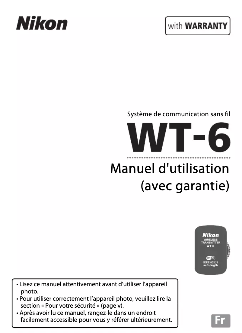 First page image of the manual for WT-6