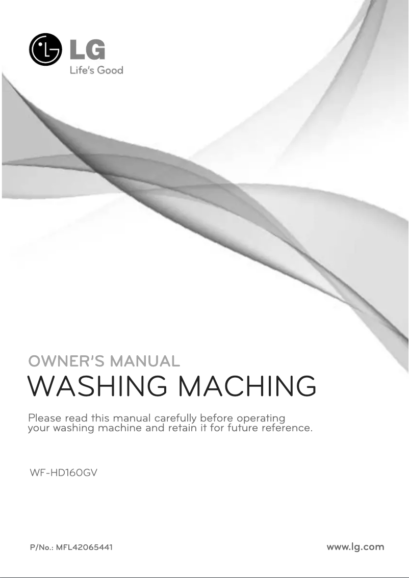 First page image of the manual for WF-HD160GV