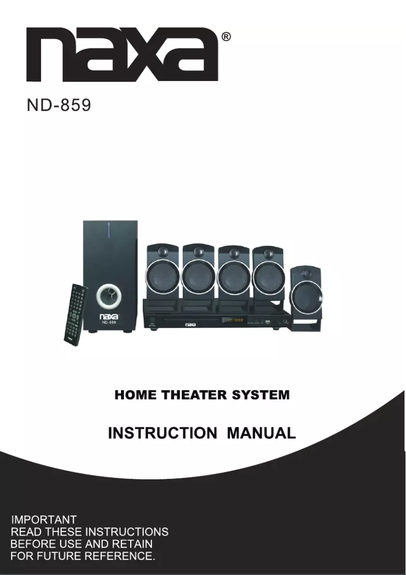 Page 1 of the manual User Manual Naxa ND-859