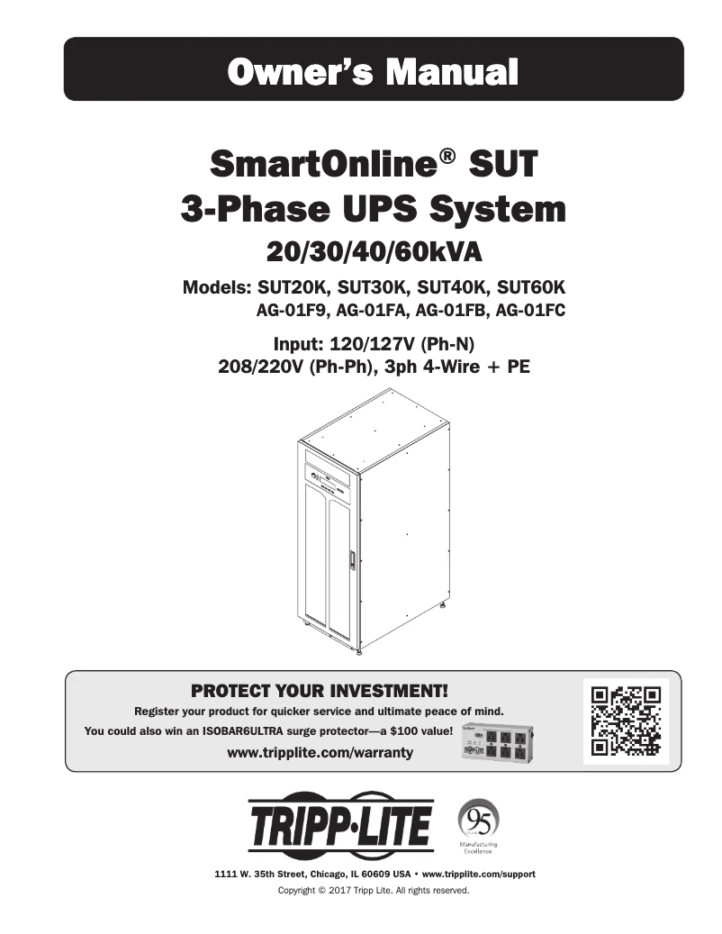 Page 1 of the manual User Manual Tripp Lite SmartOnline SUT40K
