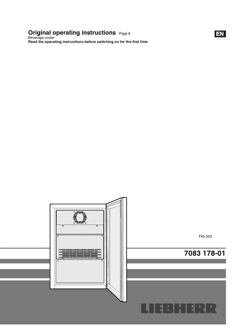 Page 1 of the manual User Manual Liebherr FKv 503 Premium