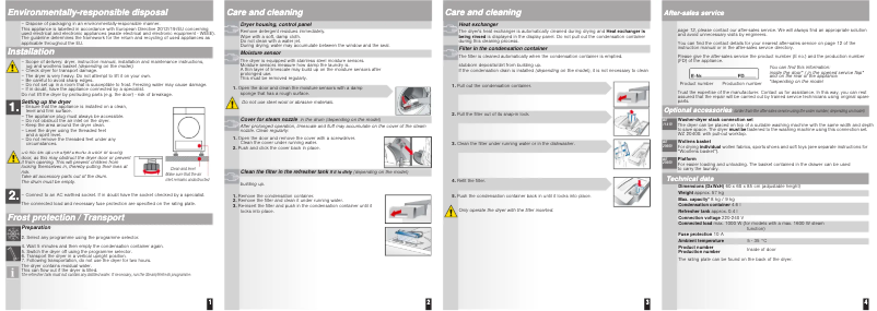 Page 1 of the manual Installation Guide Siemens WT48Y700GB