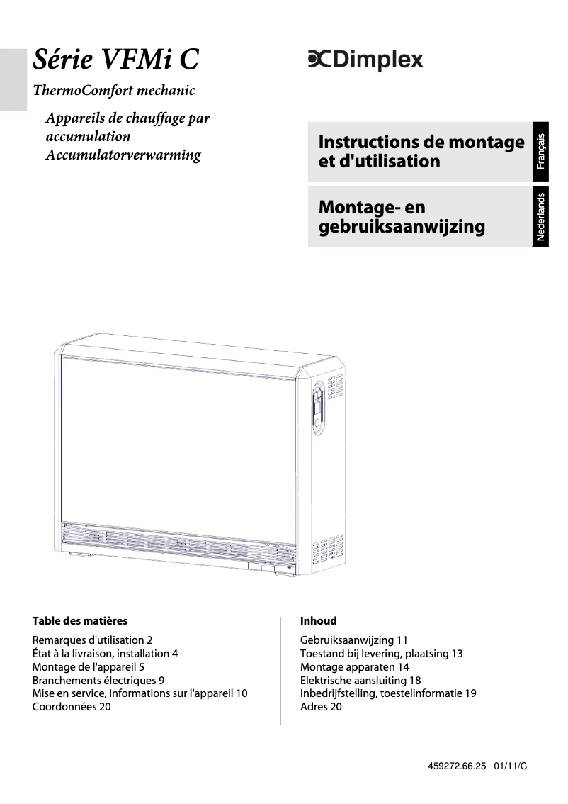 Page 1 of the manual User Manual Dimplex HFi 212