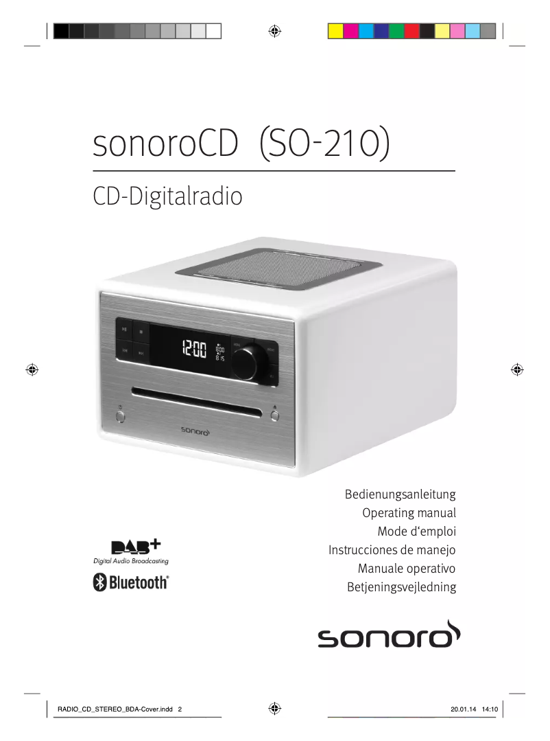 Page 1 of the manual User Manual Sonoro CD
