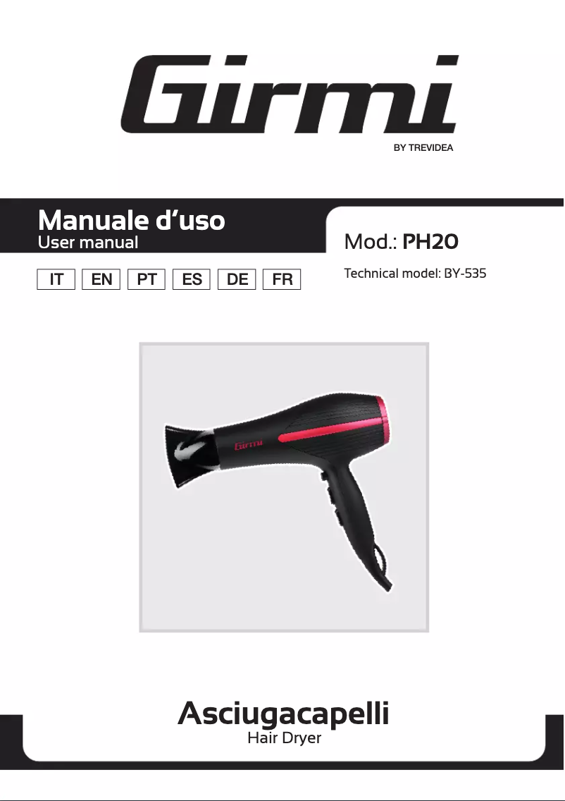 First page image of the manual for PH20