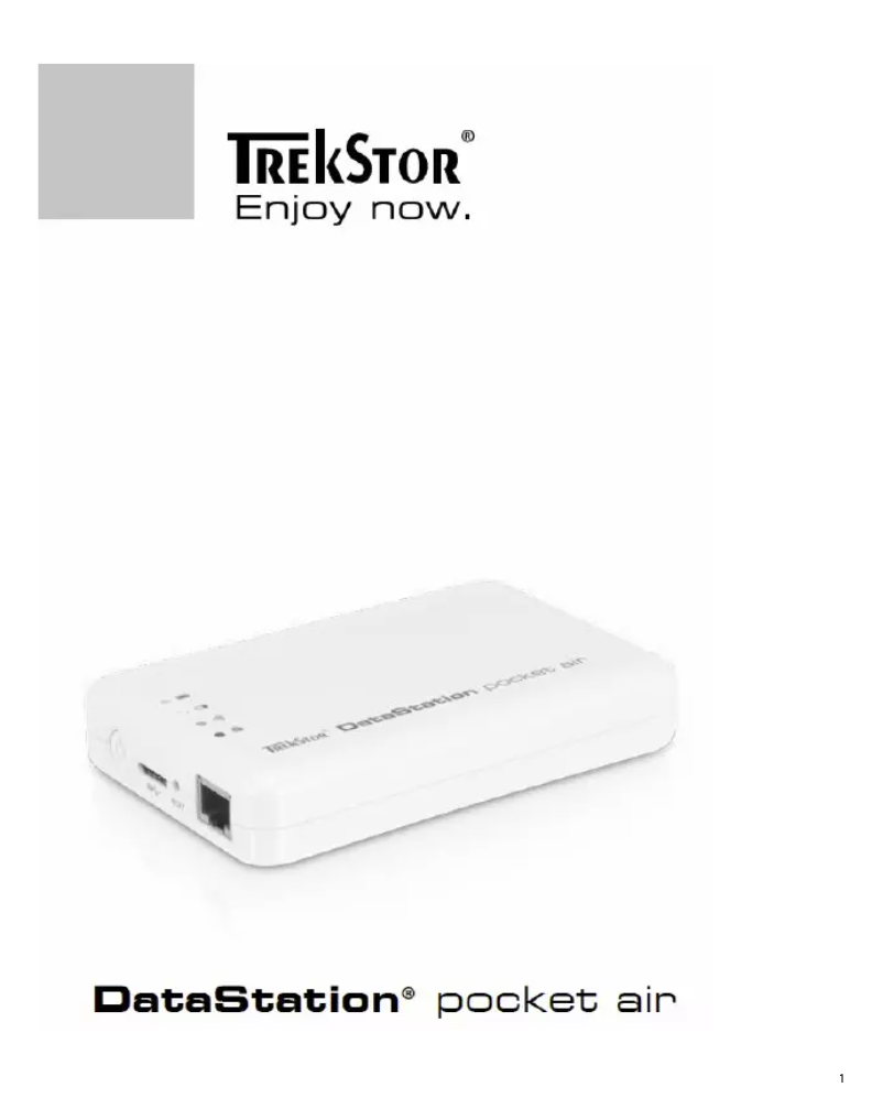 First page image of the manual for DataStation pocket air