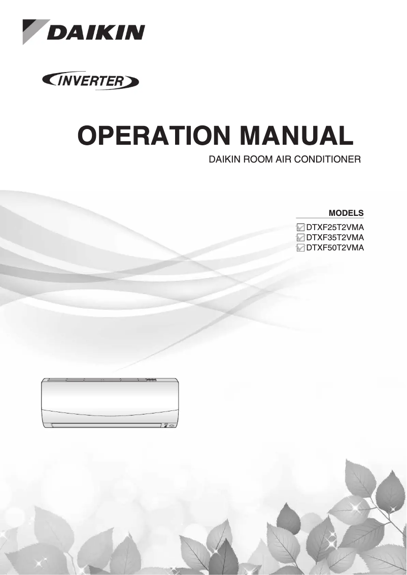 First page image of the manual for DTXF60T2VMA