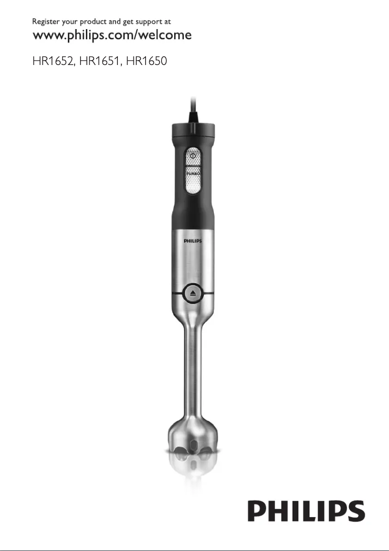 First page image of the manual for Avance Collection HR1650