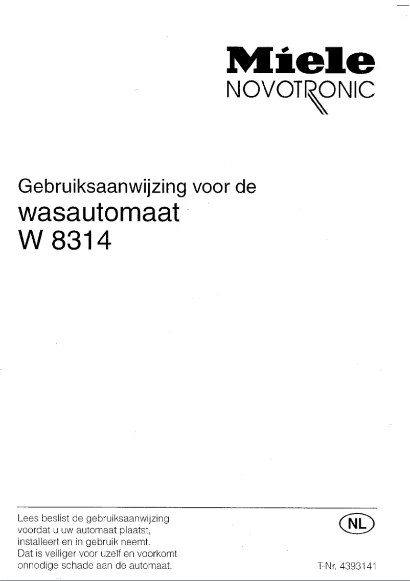 First page image of the manual for W 832