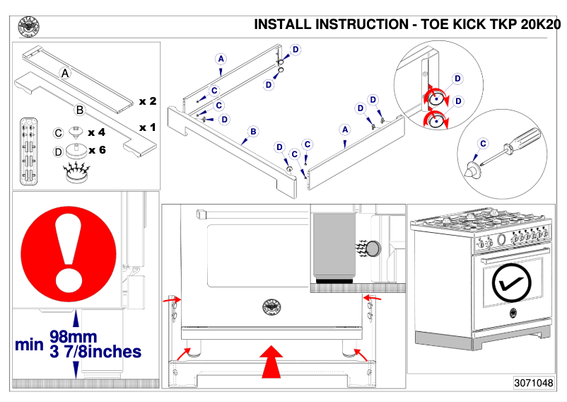 Page 1 of the manual User Manual Bertazzoni TKP24X