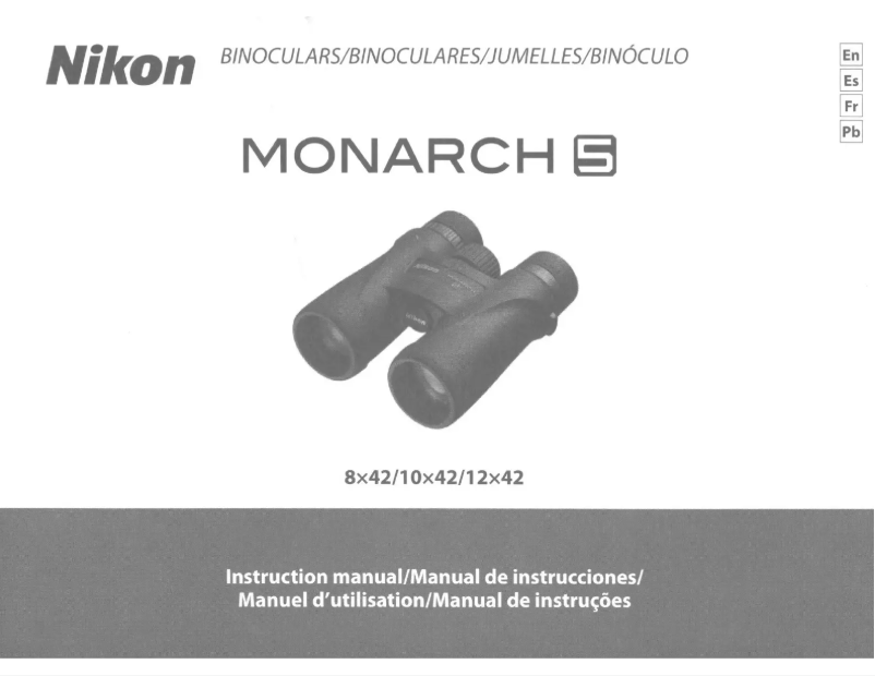 First page image of the manual for Monarch 5 8x42