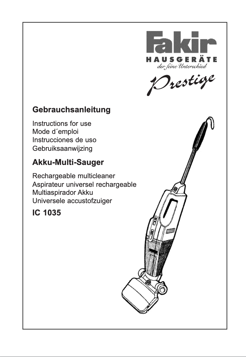 First page image of the manual for IC 1035