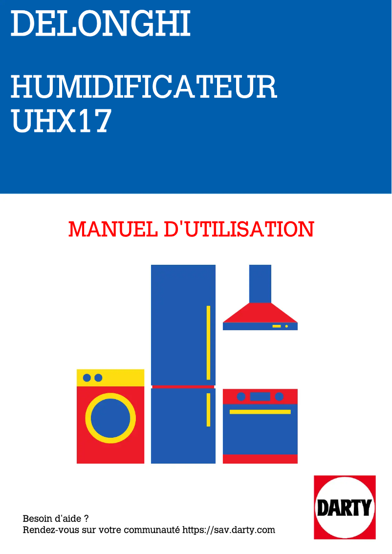 Page 1 of the manual User Manual DeLonghi UHX17