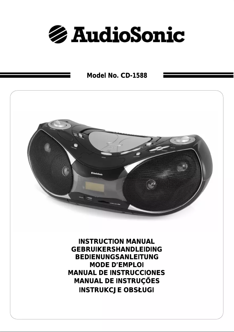 Page 1 de la notice Manuel utilisateur AudioSonic CD-1588