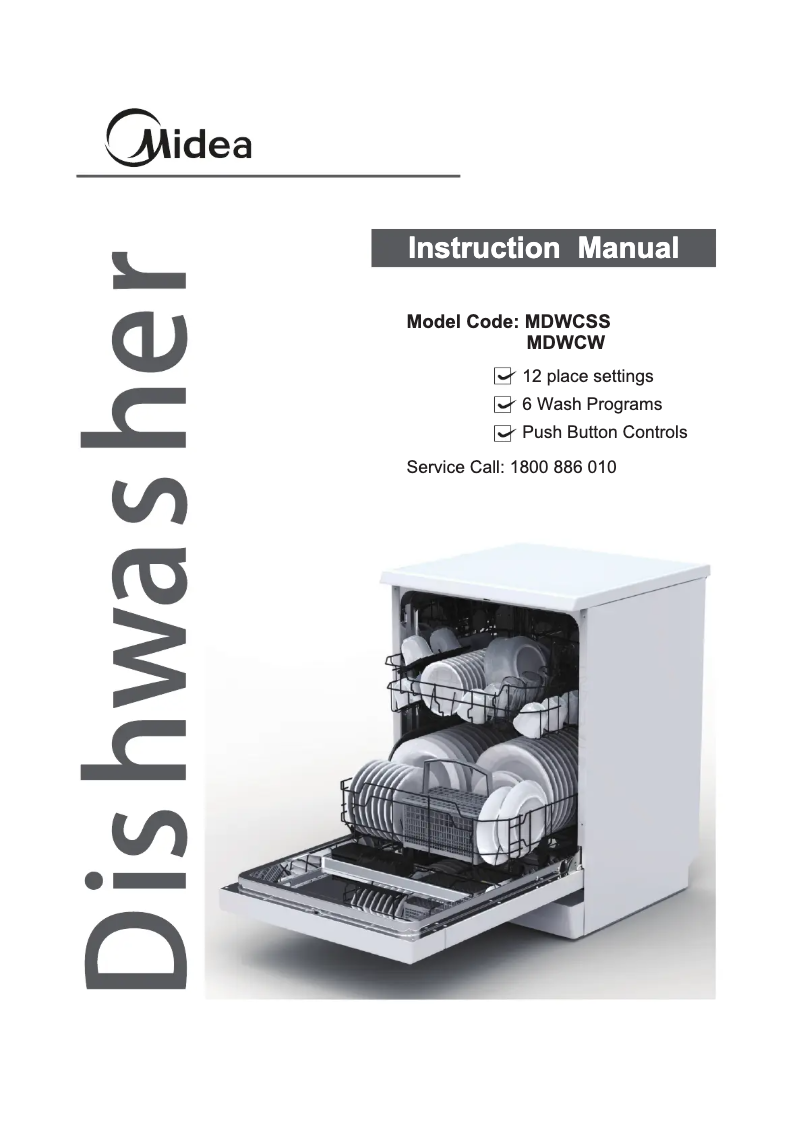 Page 1 of the manual User Manual Midea MDWCSS