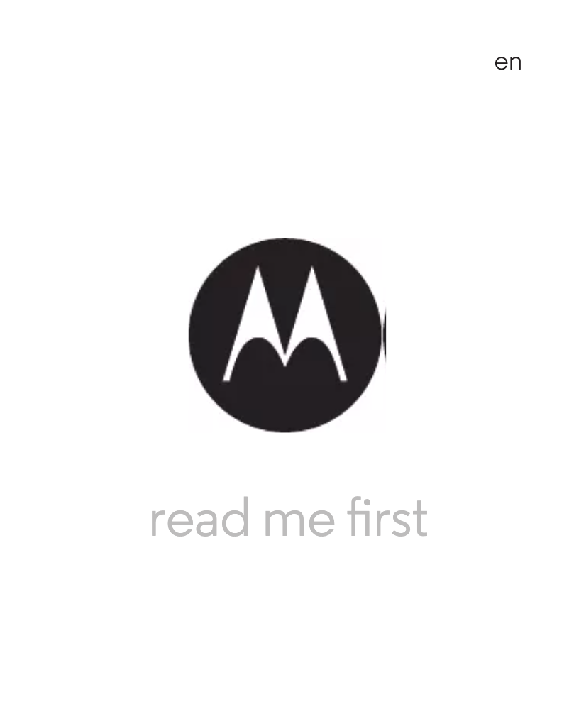 Page 1 of the manual User Manual Motorola Moto Q8