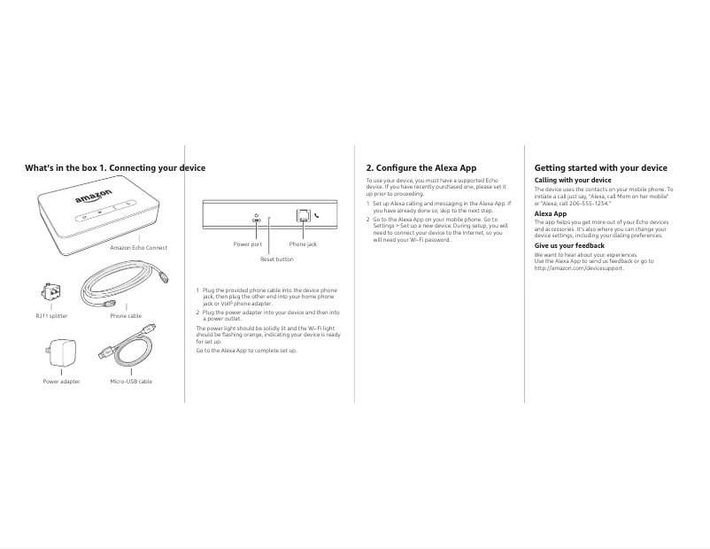 Page 1 de la notice Manuel utilisateur Amazon Echo Connect