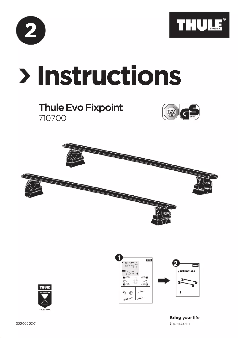 Page 1 of the manual User Manual Thule Fixpoint Evo