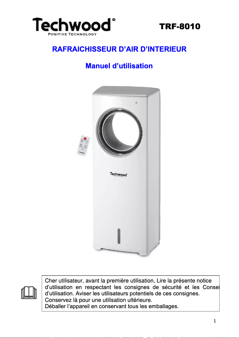 First page image of the manual for TRF-8041