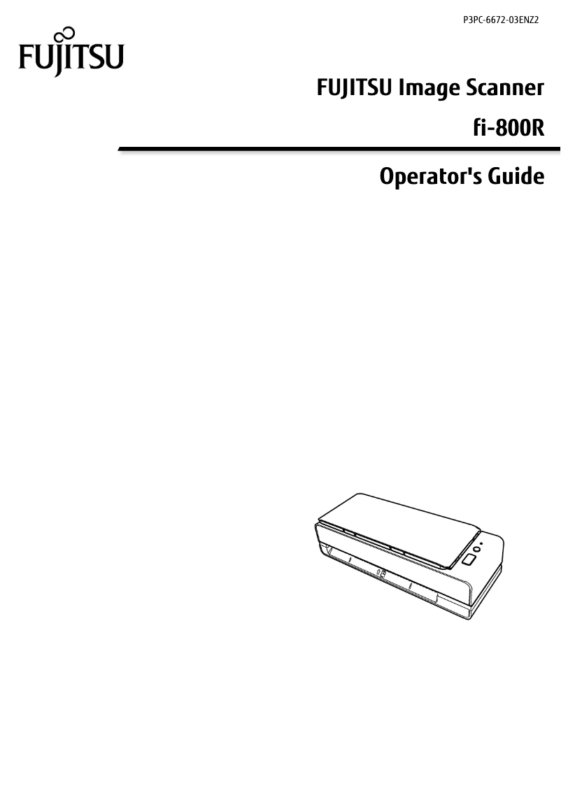 First page image of the manual for fi-800R