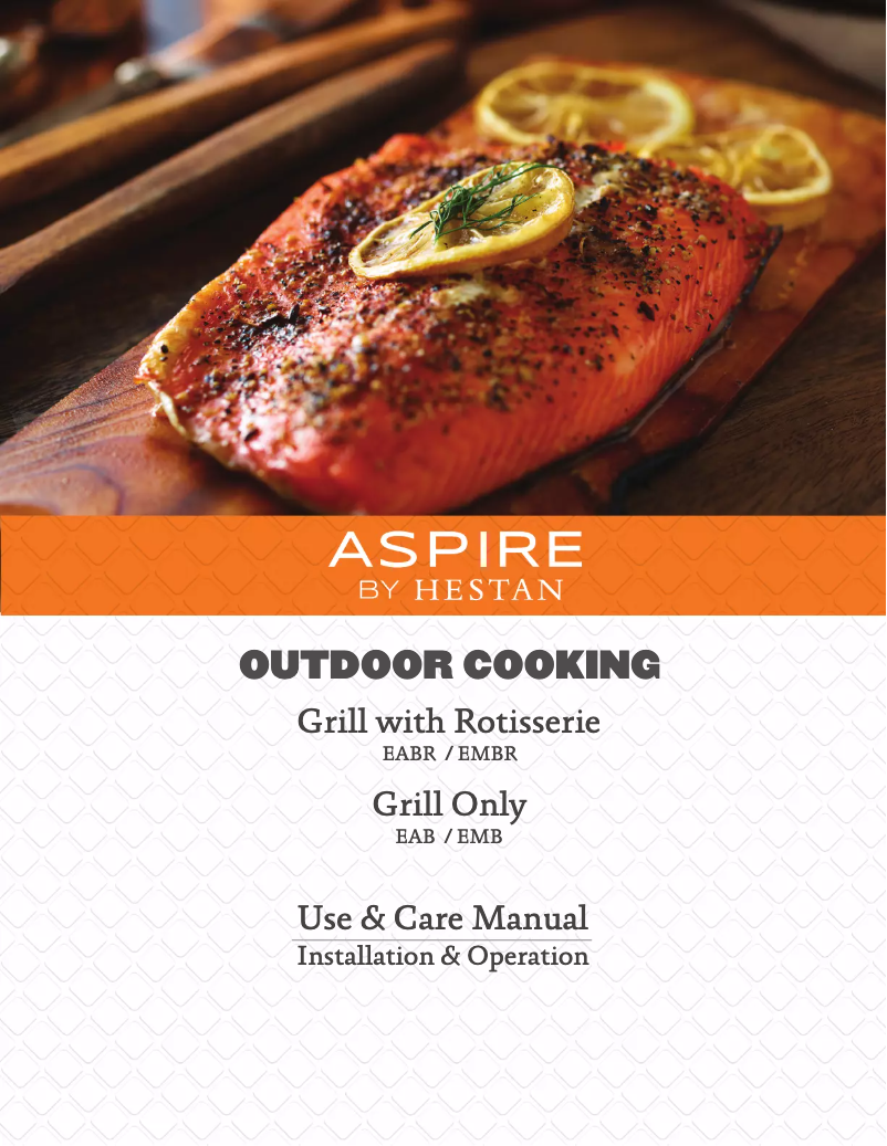 Page 1 of the manual User Manual Hestan Aspire EMBR36-LP-OR