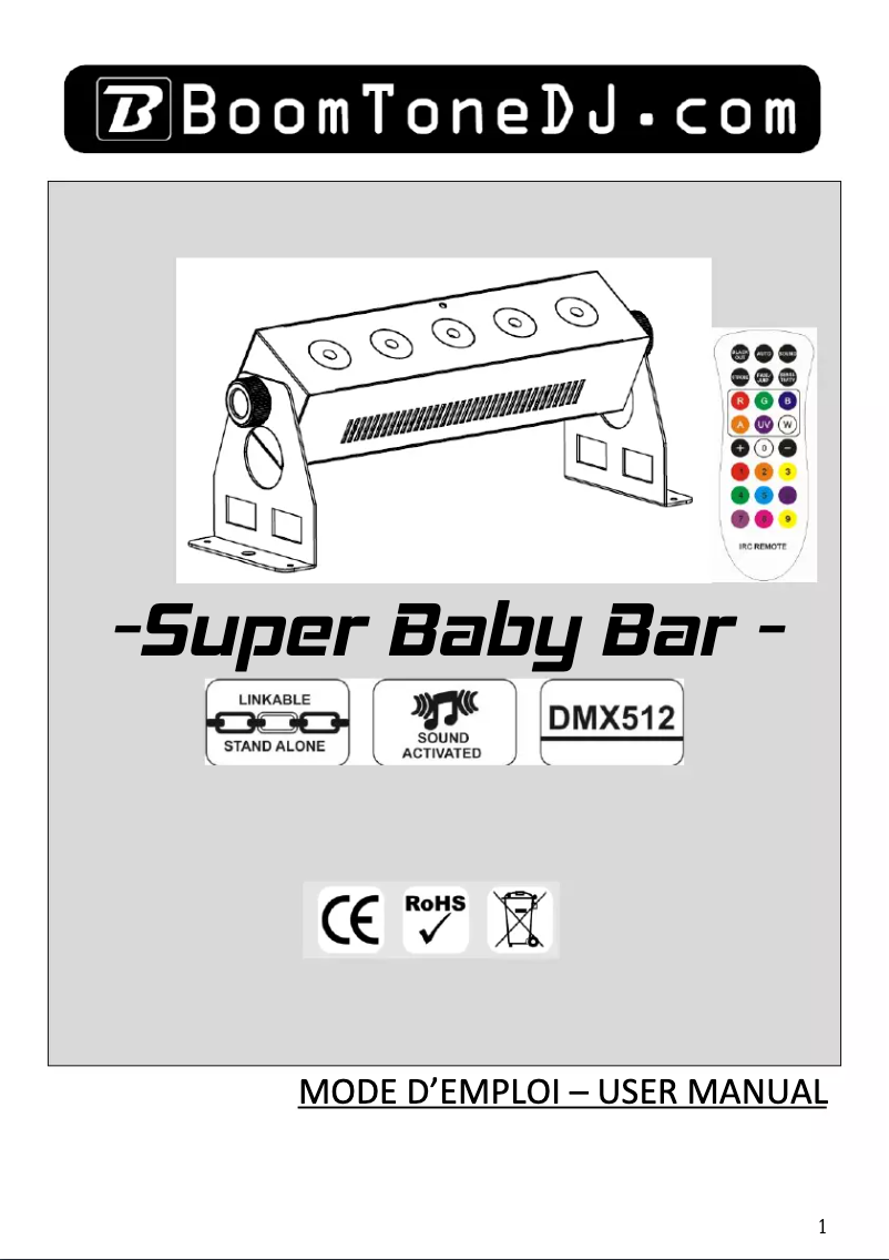 Page 1 of the manual User Manual BoomTone DJ Super Babybar