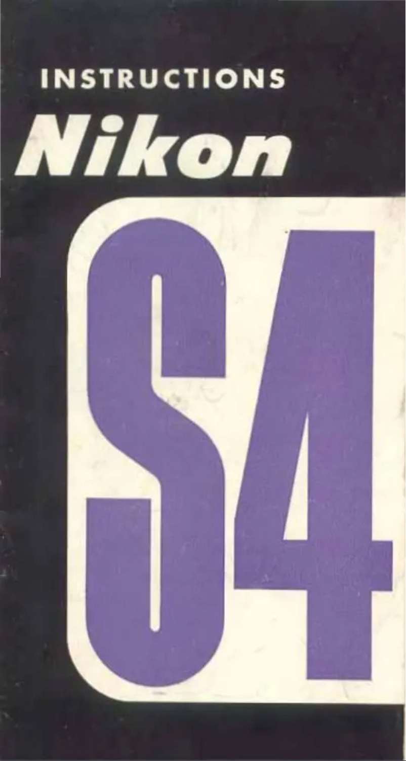 Page 1 of the manual User Manual Nikon Coolpix S4