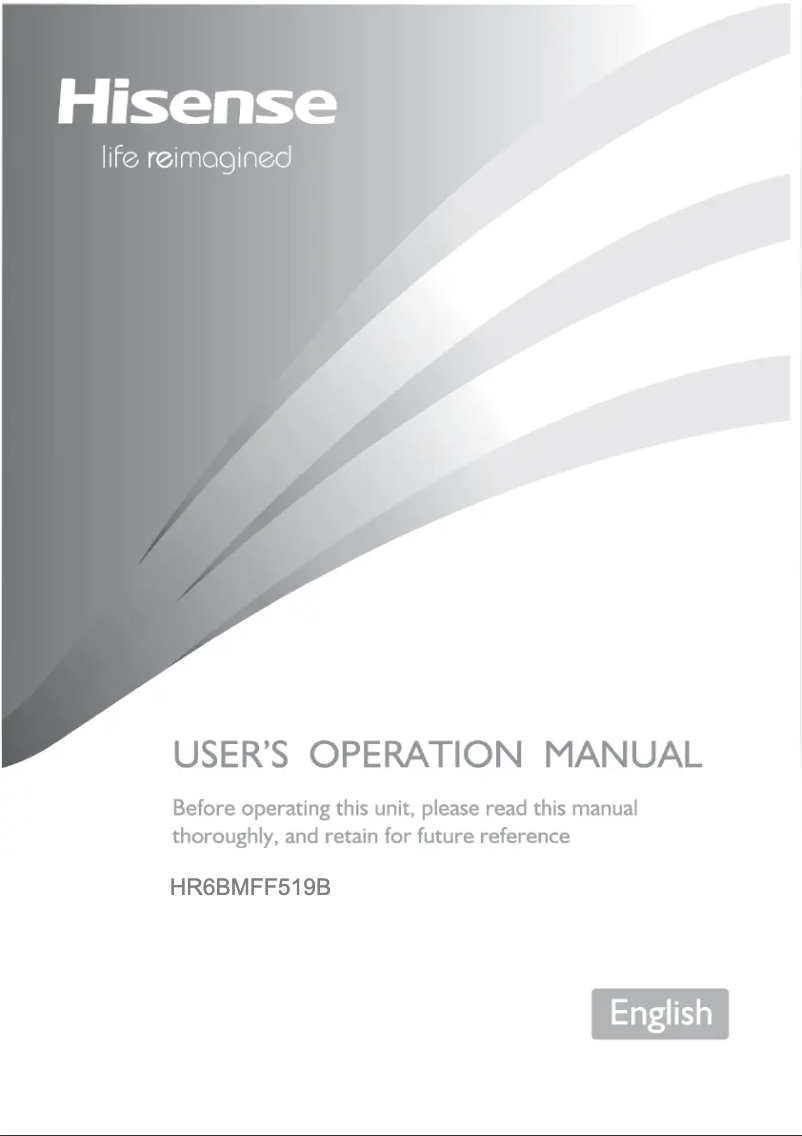Page 1 of the manual User Manual Hisense HR6BMFF519B