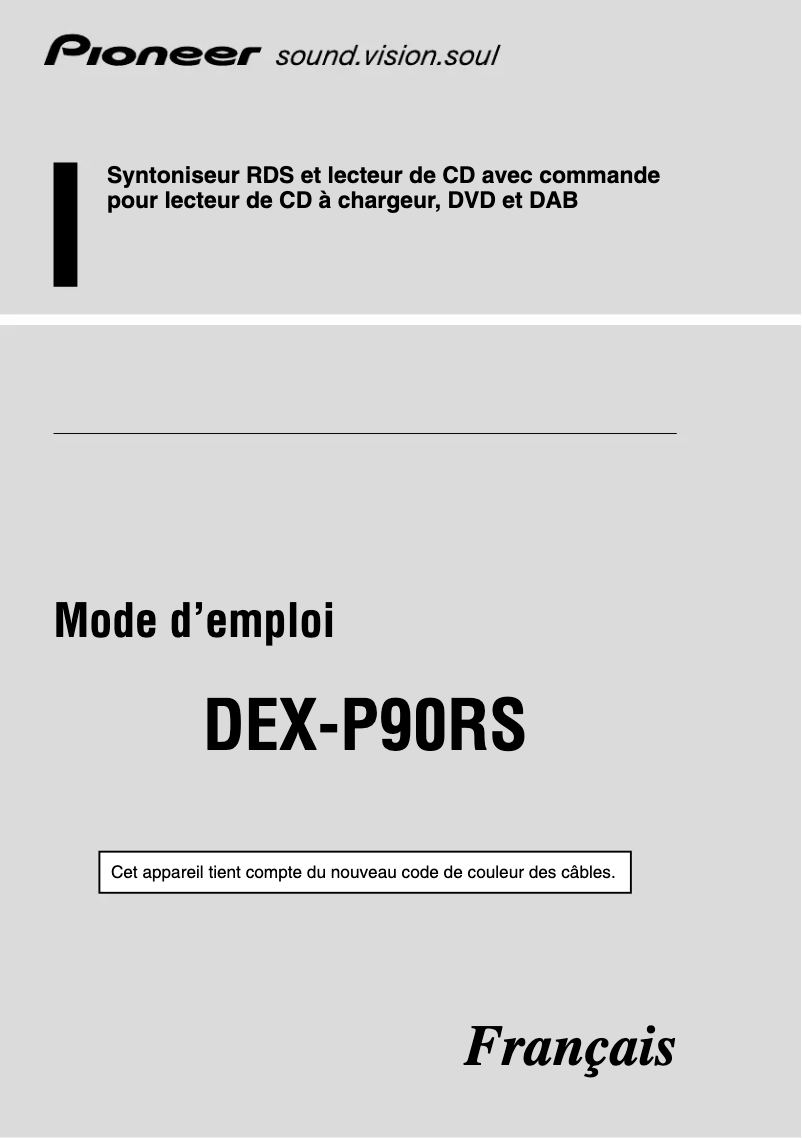 Page 1 of the manual User Manual Mx Onda DEX-P90RS