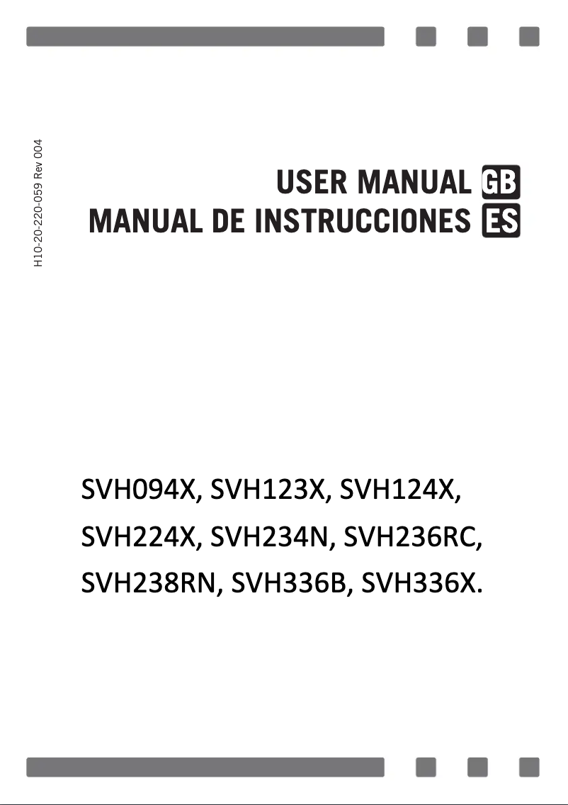 Page 1 of the manual User Manual SVAN SVH336X
