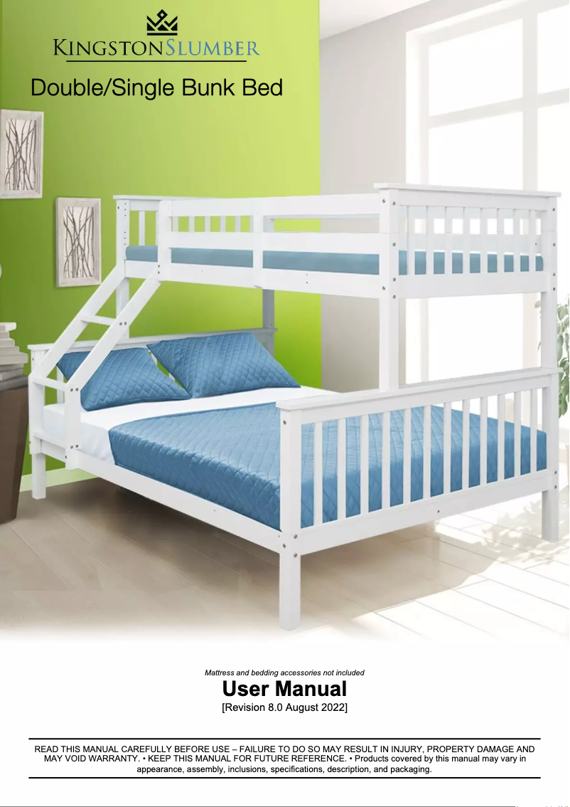 First page image of the manual for FURBBDKNGA12W